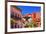 Plaza Del Baratillo, Baratillo Square, Fountain, Colorful Buildings, Guanajuato, Mexico-William Perry-Framed Premium Photographic Print