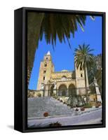 Plaza Del Duomo (Cathedral), Cefalu, Sicily, Italy, Europe-Gavin Hellier-Framed Stretched Canvas