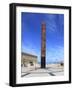 Plaza del Quinto Centenario, Totem Pole Statue, Old San Juan, San Juan, Puerto Rico, USA-Wendy Connett-Framed Photographic Print