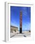 Plaza del Quinto Centenario, Totem Pole Statue, Old San Juan, San Juan, Puerto Rico, USA-Wendy Connett-Framed Photographic Print