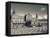 Plaza Espana, Seville, Spain-Walter Bibikow-Framed Stretched Canvas