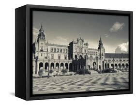 Plaza Espana, Seville, Spain-Walter Bibikow-Framed Stretched Canvas