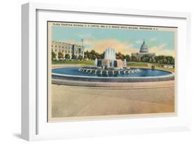 Plaza Fountain, Senate Office Building-null-Framed Art Print