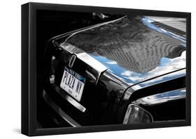 Plaza Hotel Reflection in Rolls Royce-null-Framed Poster