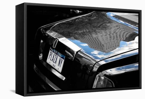 Plaza Hotel Reflection in Rolls Royce-null-Framed Stretched Canvas