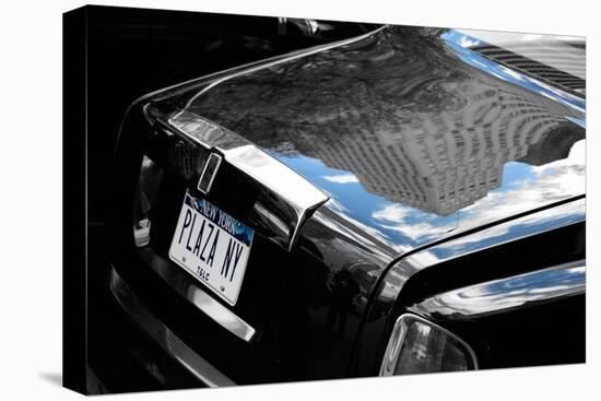 Plaza Hotel Reflection in Rolls Royce-null-Stretched Canvas