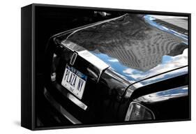 Plaza Hotel Reflection in Rolls Royce-null-Framed Stretched Canvas