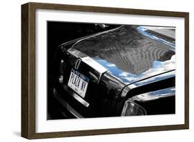 Plaza Hotel Reflection in Rolls Royce-null-Framed Photo