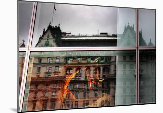 Plaza Hotel Reflection-null-Mounted Poster