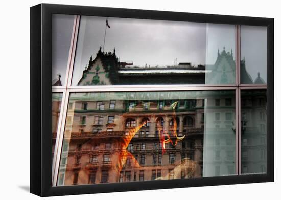 Plaza Hotel Reflection-null-Framed Poster