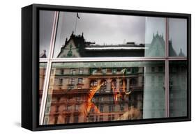 Plaza Hotel Reflection-null-Framed Stretched Canvas