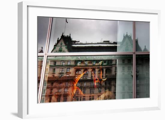 Plaza Hotel Reflection-null-Framed Photo