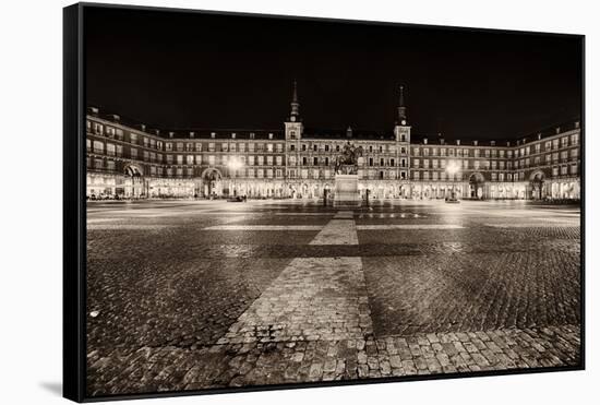 Plaza Mayor After Midnight, Madrid, Spain-George Oze-Framed Stretched Canvas