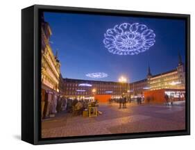 Plaza Mayor at Christmas Time, Madrid, Spain, Europe-Marco Cristofori-Framed Stretched Canvas