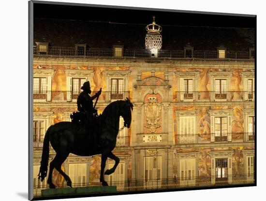 Plaza Mayor by Night, Madrid, Spain-Sergio Pitamitz-Mounted Photographic Print