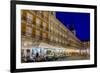 Plaza Mayor Cafes at Dusk, Madrid, Spain, Europe-Charles Bowman-Framed Photographic Print