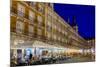 Plaza Mayor Cafes at Dusk, Madrid, Spain, Europe-Charles Bowman-Mounted Photographic Print