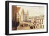 Plaza Mayor De Guonajuato (Coloured Engraving)-Carlos Nebel-Framed Giclee Print