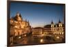 Plaza Mayor in evening with the Cathedral and Town Hall, Segovia, UNESCO World Heritage Site, Spain-Richard Maschmeyer-Framed Photographic Print