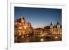 Plaza Mayor in evening with the Cathedral and Town Hall, Segovia, UNESCO World Heritage Site, Spain-Richard Maschmeyer-Framed Photographic Print