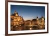 Plaza Mayor in evening with the Cathedral and Town Hall, Segovia, UNESCO World Heritage Site, Spain-Richard Maschmeyer-Framed Photographic Print