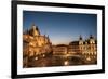 Plaza Mayor in evening with the Cathedral and Town Hall, Segovia, UNESCO World Heritage Site, Spain-Richard Maschmeyer-Framed Photographic Print