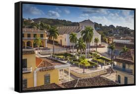 Plaza Mayor Looking Towards Iglesia Parroquial De La Santisima Trinidad (Church of Holy Trinity)-Jane Sweeney-Framed Stretched Canvas