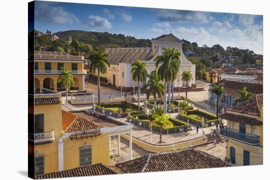 Plaza Mayor Looking Towards Iglesia Parroquial De La Santisima Trinidad (Church of Holy Trinity)-Jane Sweeney-Stretched Canvas