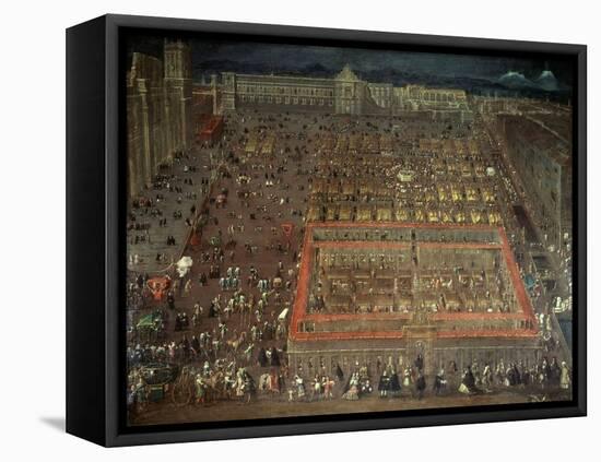 Plaza Mayor, Mexico City-Cristabel De Villalpando-Framed Stretched Canvas