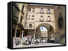 Plaza Mayor, Salamanca, Castilla Y Leon, Spain, Europe-White Gary-Framed Stretched Canvas
