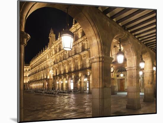 Plaza Mayor, Salamanca, Spain-Walter Bibikow-Mounted Premium Photographic Print