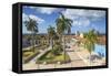 Plaza Mayor, Trinidadsancti Spiritus Province, Cuba, West Indies, Caribbean-Jane Sweeney-Framed Stretched Canvas