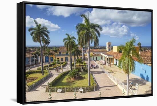 Plaza Mayor, Trinidadsancti Spiritus Province, Cuba, West Indies, Caribbean-Jane Sweeney-Framed Stretched Canvas