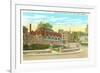 Plaza near Railroad Station, Brattleboro, Vermont-null-Framed Premium Giclee Print