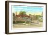 Plaza near Railroad Station, Brattleboro, Vermont-null-Framed Art Print