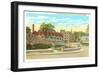 Plaza near Railroad Station, Brattleboro, Vermont-null-Framed Art Print