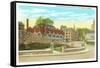 Plaza near Railroad Station, Brattleboro, Vermont-null-Framed Stretched Canvas