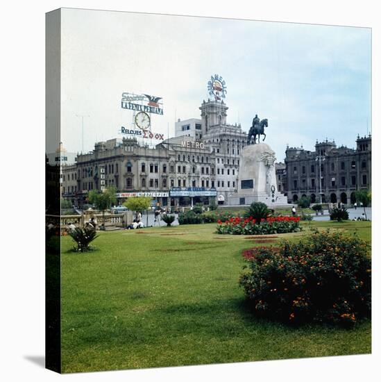 Plaza of San Martin-null-Stretched Canvas