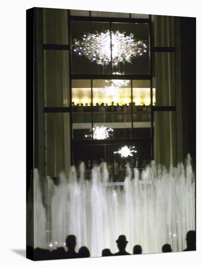 Plaza Outside the New Metropolitan Opera House, Opening Night at Lincoln Center-John Dominis-Stretched Canvas