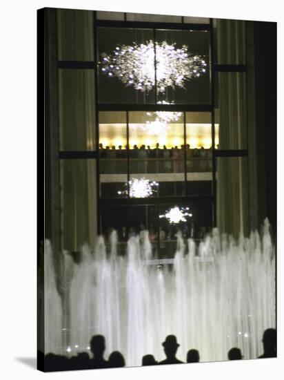 Plaza Outside the New Metropolitan Opera House, Opening Night at Lincoln Center-John Dominis-Stretched Canvas