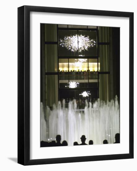 Plaza Outside the New Metropolitan Opera House, Opening Night at Lincoln Center-John Dominis-Framed Premium Photographic Print