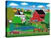 Pleasant Day on the Farm-Mark Frost-Stretched Canvas