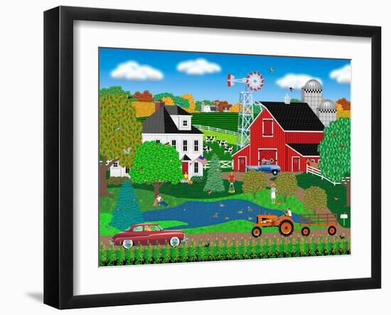 Pleasant Day on the Farm-Mark Frost-Framed Giclee Print