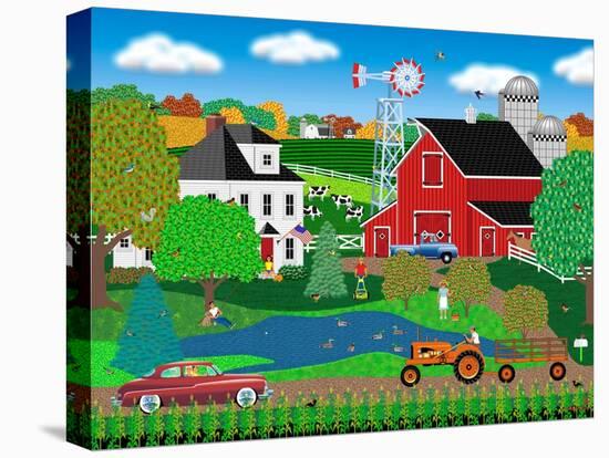 Pleasant Day on the Farm-Mark Frost-Stretched Canvas