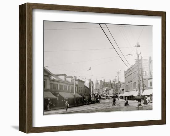 Pleasant St. from Malden Sq., Malden, Mass.-null-Framed Photo