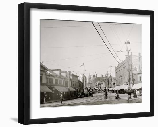 Pleasant St. from Malden Sq., Malden, Mass.-null-Framed Photo