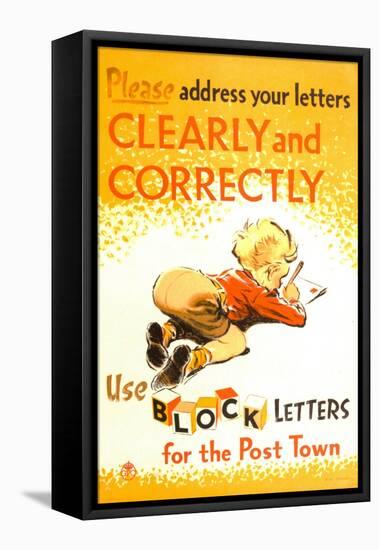 Please Address Your Letters Clearly and Correctly-Henry Stringer-Framed Stretched Canvas