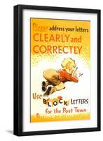 Please Address Your Letters Clearly and Correctly-Henry Stringer-Framed Art Print