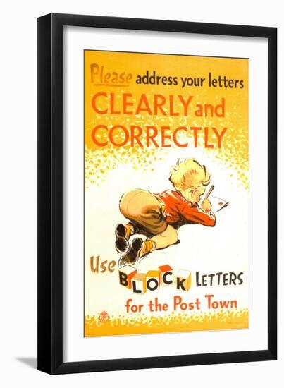 Please Address Your Letters Clearly and Correctly-Henry Stringer-Framed Art Print