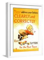 Please Address Your Letters Clearly and Correctly-Henry Stringer-Framed Art Print